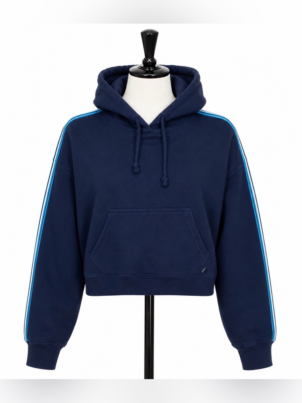 Aritzia TNA Cropped Hoodie Navy Blue Size X-Small Preppy School Sweatshirt